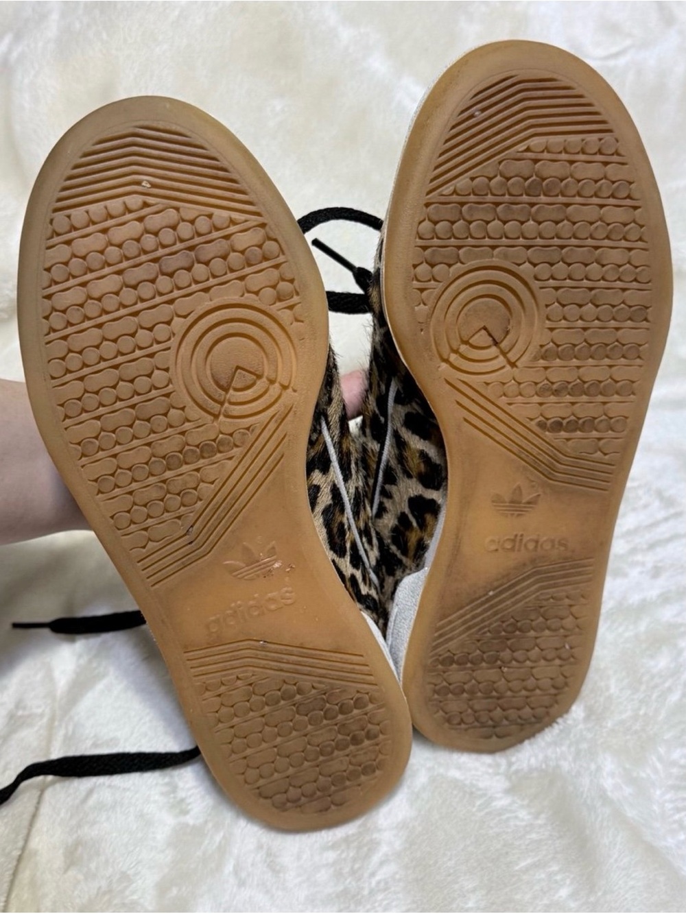 adidas Leopard-Print Low Tops in Black & Brown - Picture 7 of 7